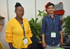 At the stand of Advocado Nurseries ltd, Valentine Nyagah and Krishnarai Rajendran represented their products